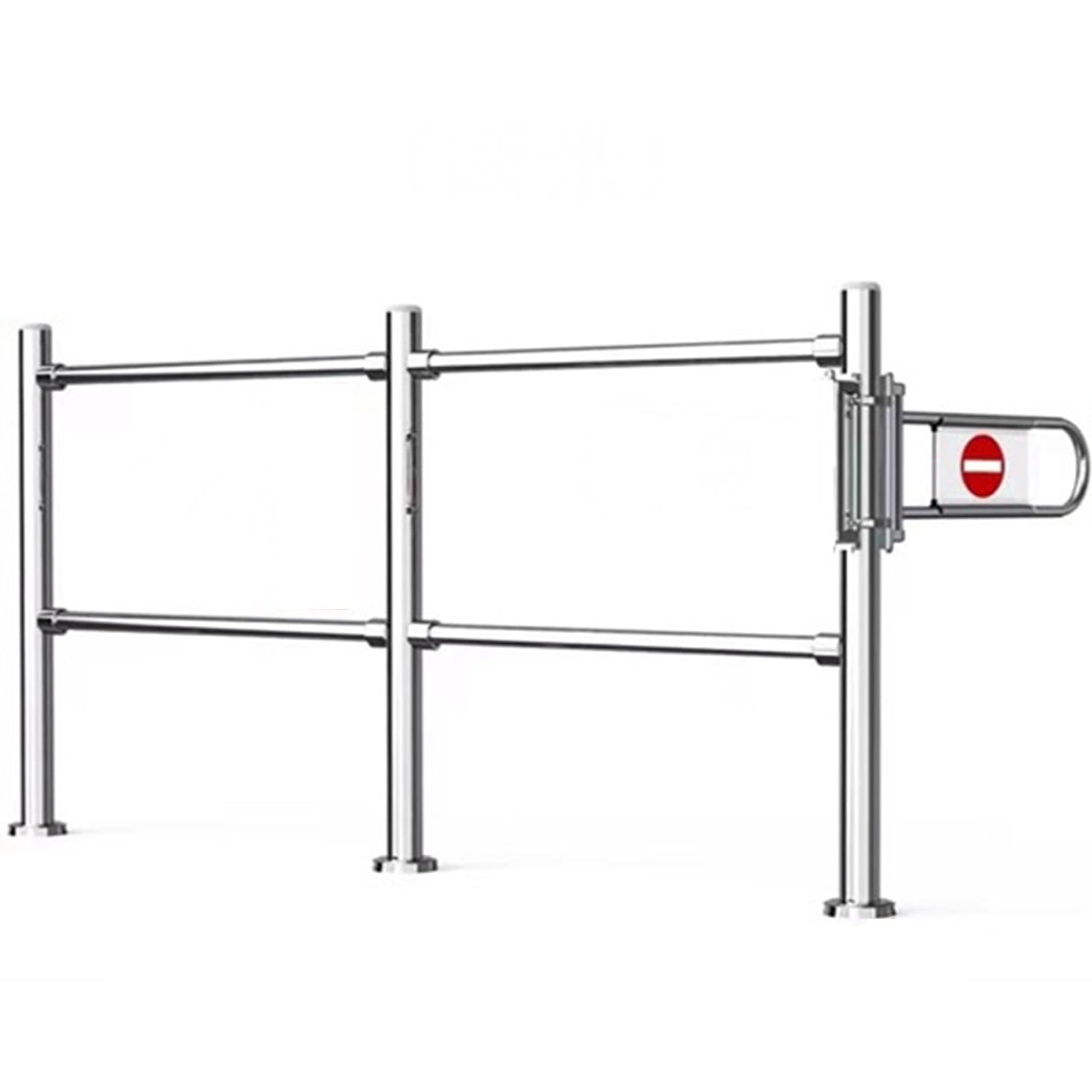 Puerta de seguridad de alta resistencia con cierre automático para supermercados - Puerta batiente de acceso unidireccional - Solución duradera de entrada y salida peatonal para mayor seguridad