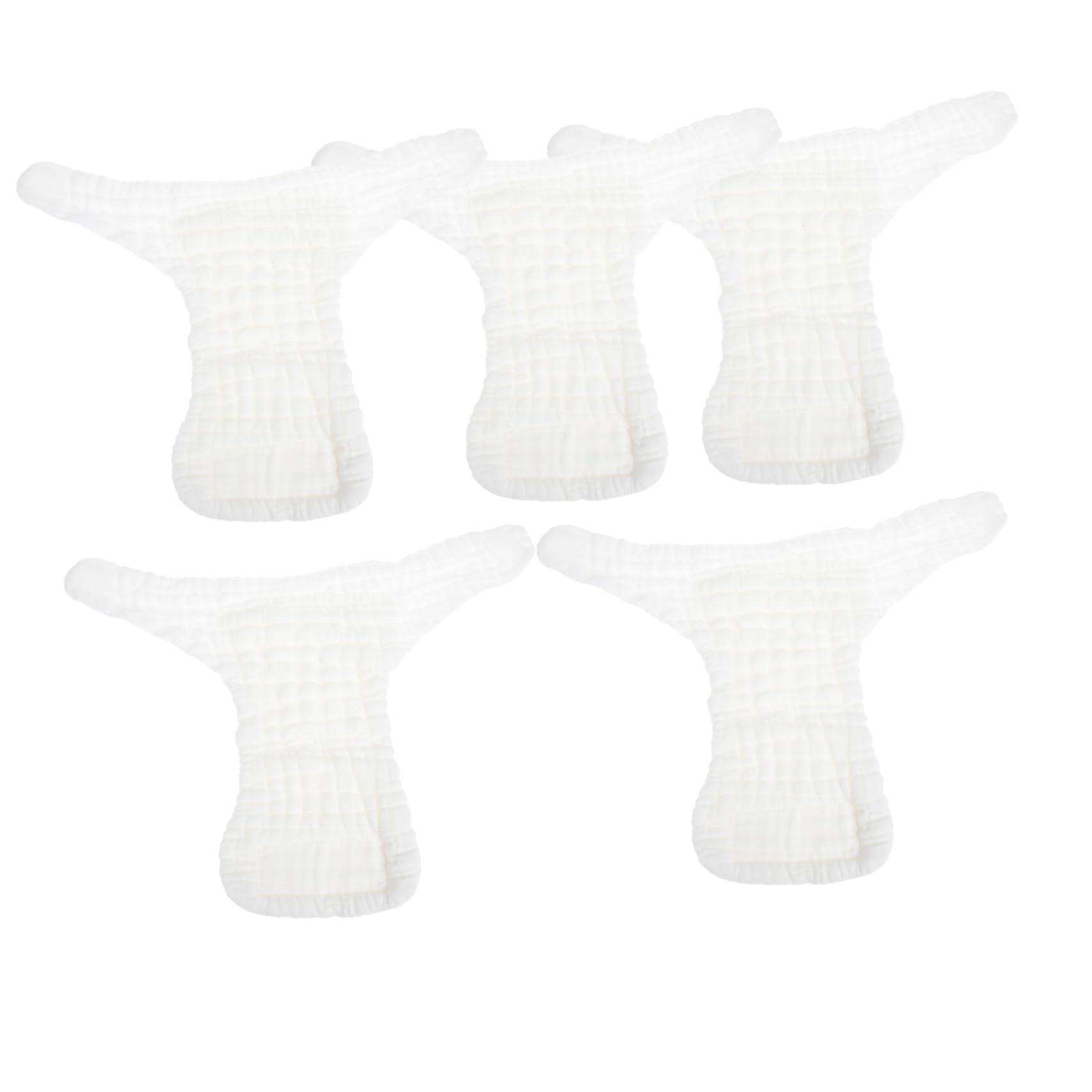 Beavorty Couches Lavables en Coton pour Bébé -né, 5 Pièces, Réutilisables et Respirantes, Nuit, Gardent Bébé Sec Confortablement