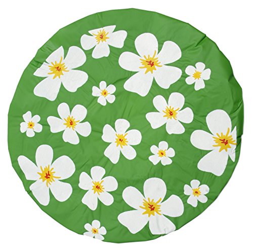Preisvergleich Produktbild Duschhaube Grün Shower Cap Blumen-Motiv
