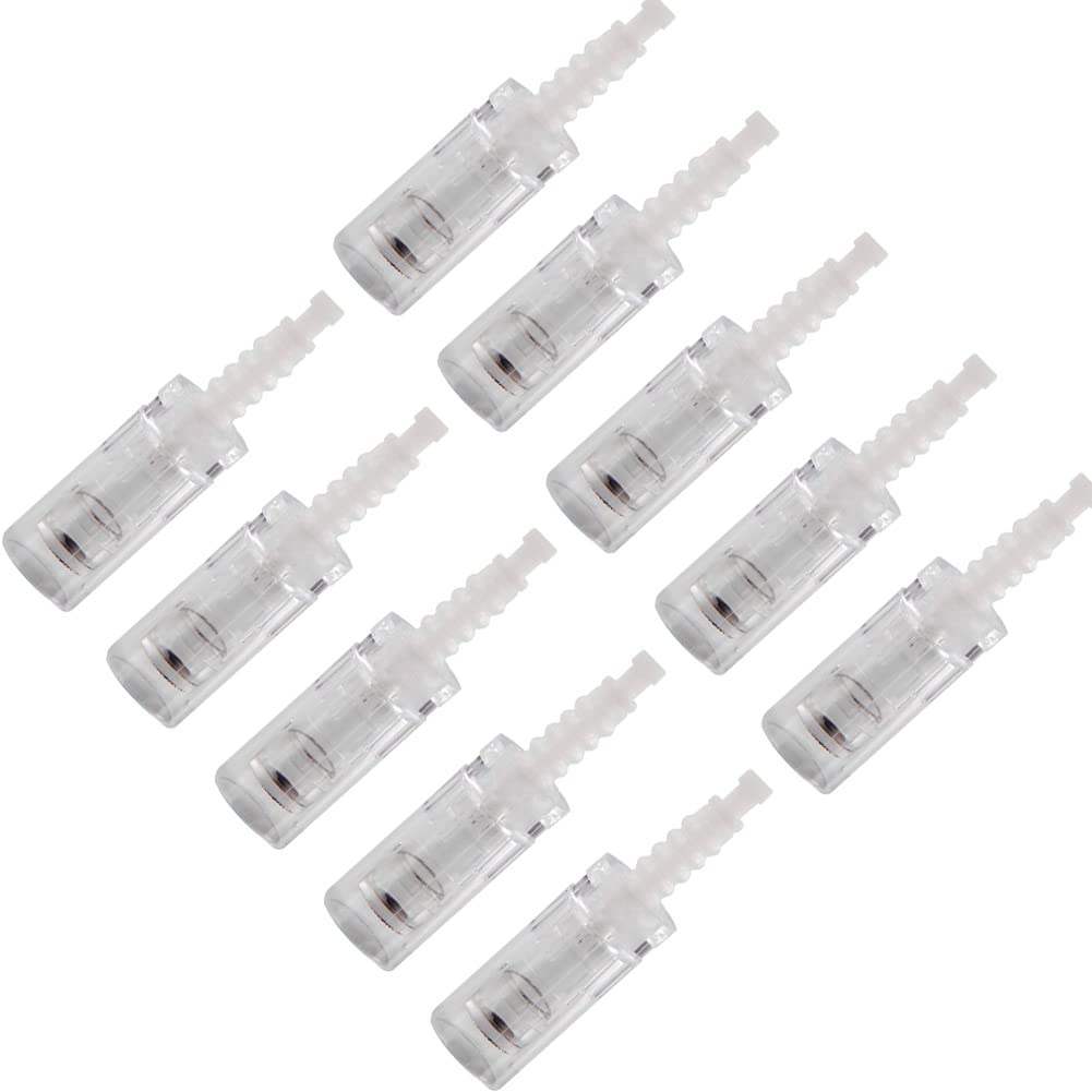 ALIWODRound Nano Needles Cartridge Electric Microneedling Pen Pack of 10 Replacement Needles Cartridge, Bayonet Slot for A6/N2/M5/M7/L709 Electric Derma Pen (Bayonet Slot) (Round)