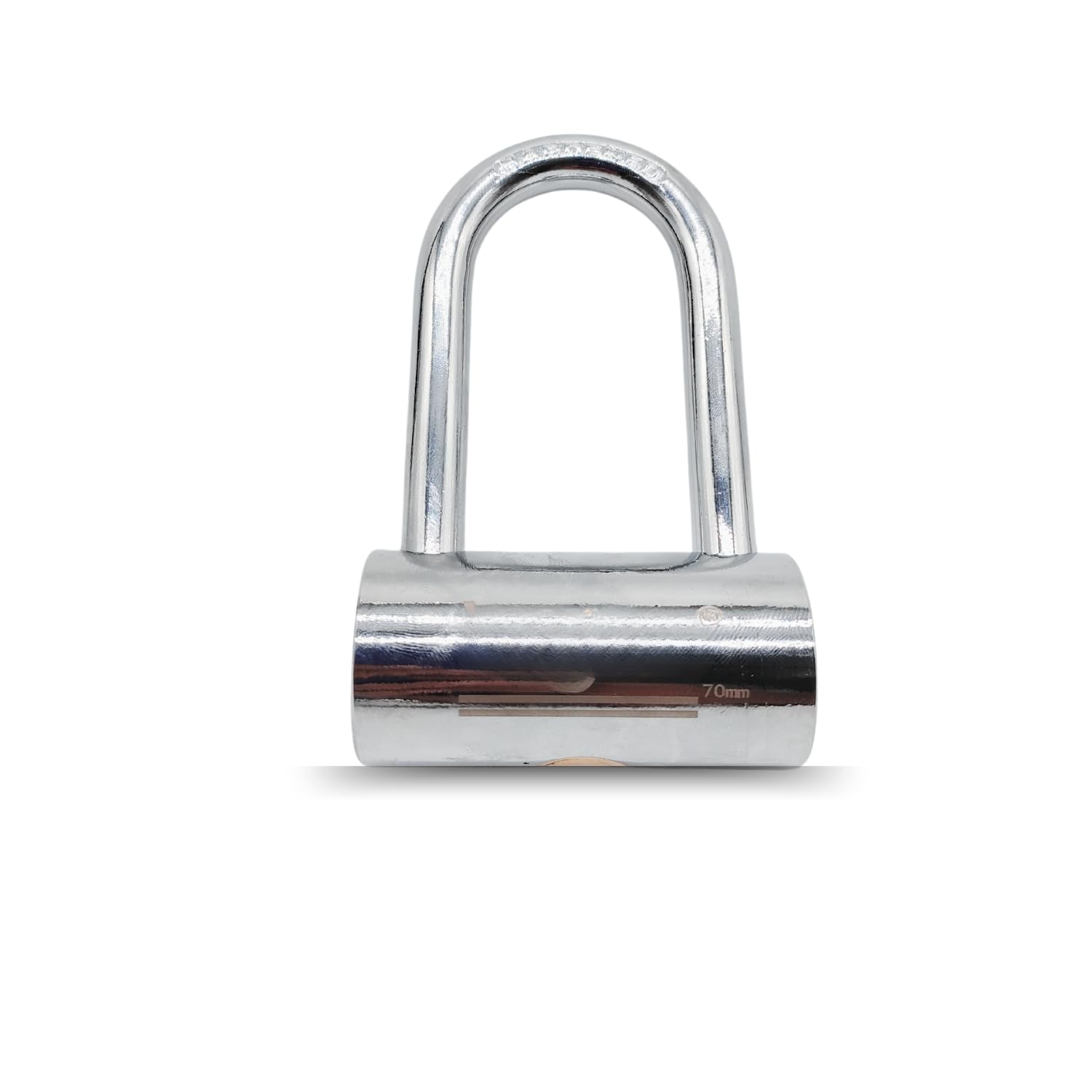 Round Security Padlock Iron Steel Brass Combination Door Lock Shackle keypad Lock 3 Key for Garage, Door, Containers, Shutter, Locker, Warehouse, Gates (Silver 70 mm)-image-14