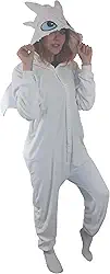 DRAGÃO BRANCO FANTASIA PIJAMA KIGURUMI MACACÃO ROUPA FESTA ANIME COSPLAY DESENHO