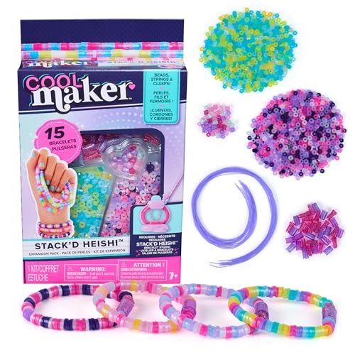 Cool Maker - Recharges Atelier À Bracelets Heishi - Extension Pour Machine Kit Bracelet Amitié 1 300 Perles - Utilisation Simple - Tendance Fun Facile - Loisir Créatif Enfant - Jouet Enfant 7 Ans Et +
