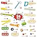 Withosent Caja Herramientas Juguetes Niños, 34 Piezas Juegos de Construcción de Madera,...