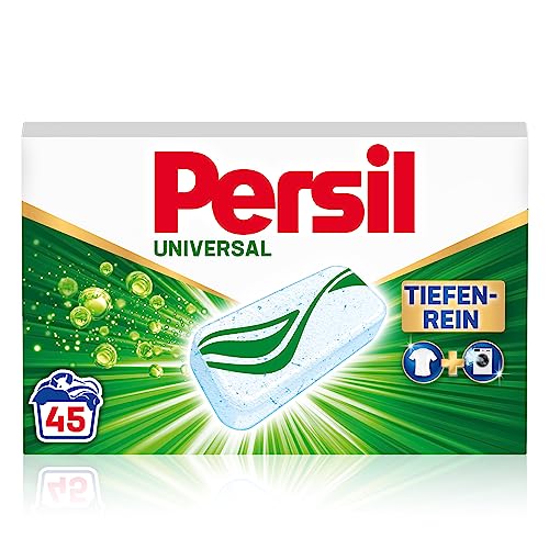 Persil Power Bars - Detergente universal (45 lavados), predosificado con película protectora biodegradable, para ropa pura y frescura higiénica para la máquina