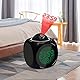 TOPINCN Projektionswecker, Schwarz, USB, Tragbar, LED-Sprachansage, Uhr, Rotes Licht, Projektionsuhr, Mini-Raumuhr, Schlafzimmeruhr, 5 V