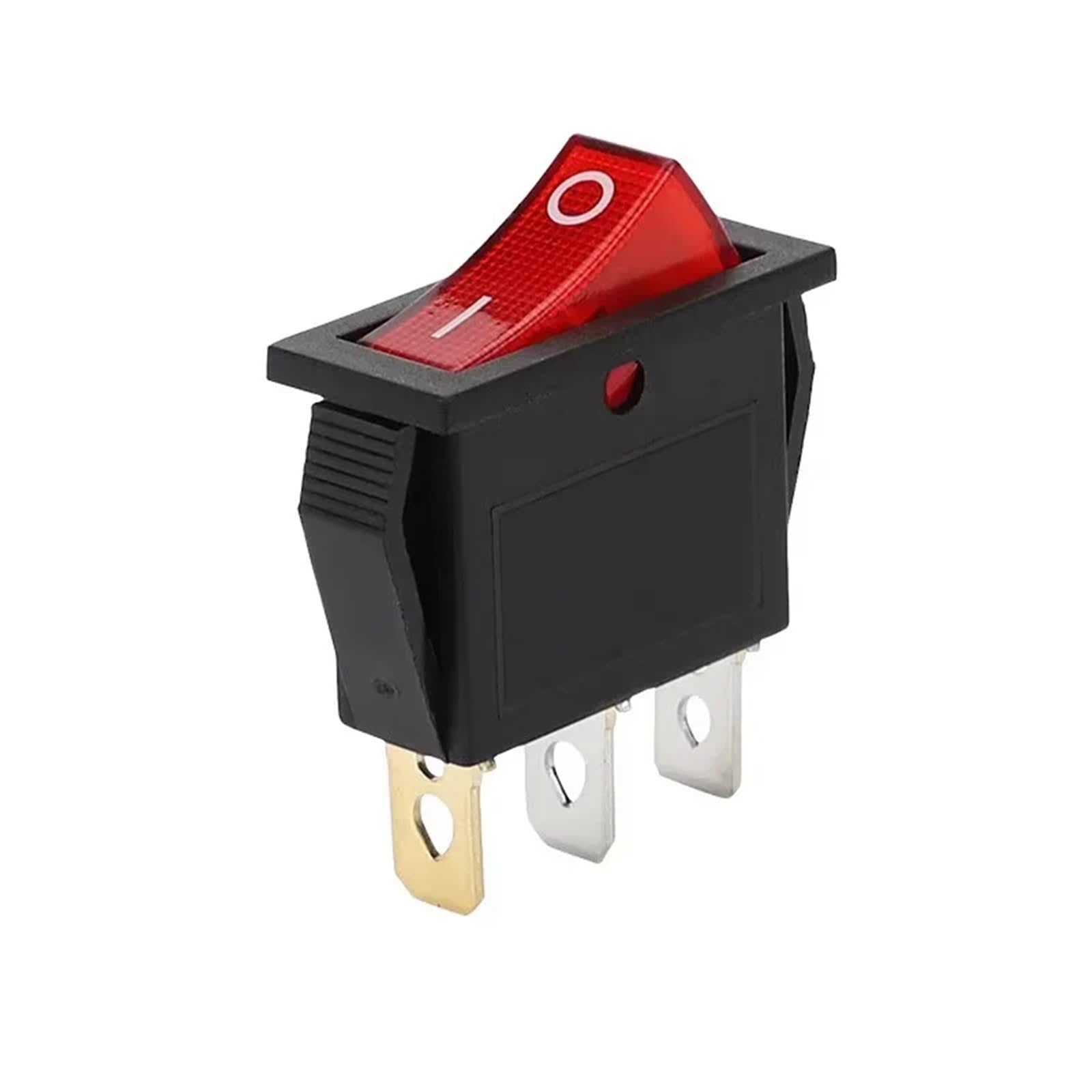 Interruptor basculante KCD3 de encendido y apagado, 2 posiciones, 3 pines, con luz, 16 A, 250 V/20 A, 125 V CA, 5/20 unidades(3Pin Blue,5PCS)