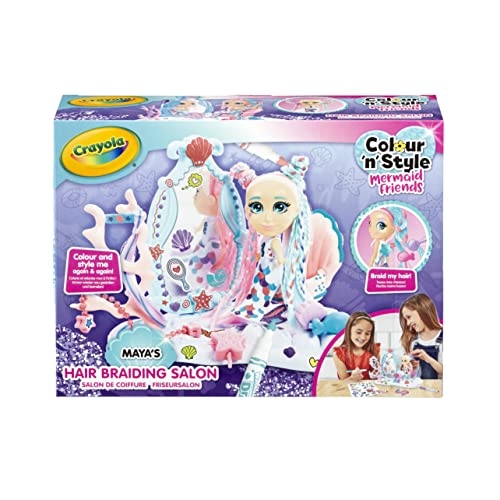 CRAYOLA Colour 'n' Style Mermaid Friends: Hair Braiding Salon Playset | Colour & Style Your Own Mermaid, Again And Again! (Includes Magic Dry-Erase Pens) | Ideal For Kids Aged 3 - View #13