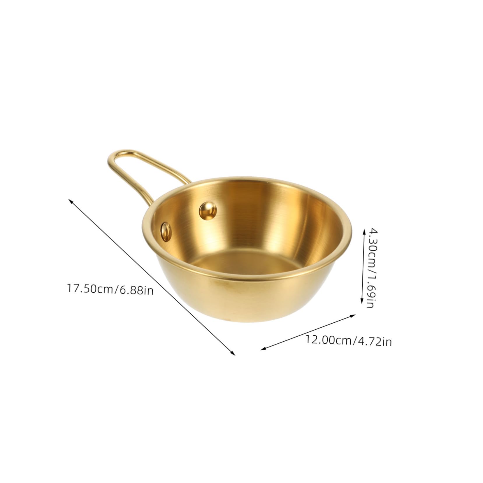 Cabilock Stainless Steel Seasoning Bowl Set Korean Style Dipping Sauce Bowls Handles for Kitchen Restaurant