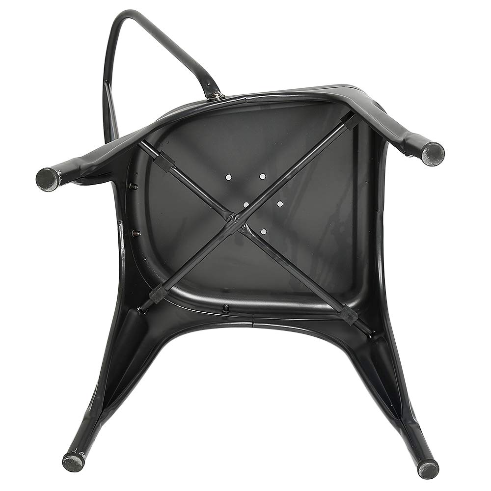 LANTUS Lot de 4 Chaises de Salle à Manger Empilables en Métal Style Industriel Vintage, Convient pour Une Utilisation Intérieure et Extérieure, Chaise de Jardin,85 * 45 * 45cm