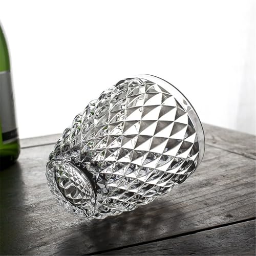 Vasos de agua de cristal sin plomo con diseño de diamante elegante 7