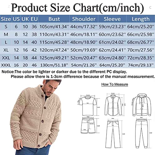Chaqueta de punto elegante hombre ajustada para evitar el frío con estilo 6