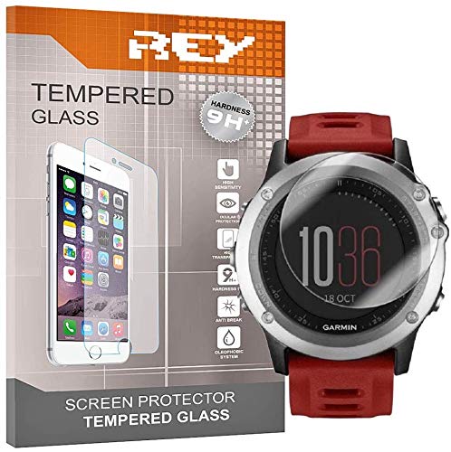 3X Protector de Pantalla para Garmin Fenix 3 - Fenix 3 HR, Cristal Vidrio Templado
