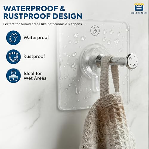 Image of Frame Hooks for Wall Without Drilling |Heavy Duty for Wall Heavy Items |Nail Free Sticky Hook for Hanging Frames, Clocks, Keys |Reusable for Bathroom, Kitchen, and Home Decor (Transparent PO20)