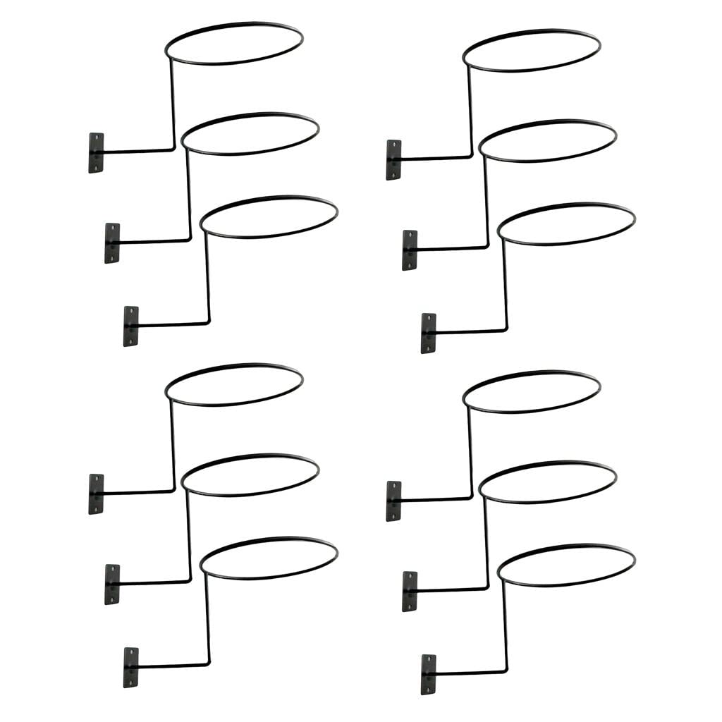 Freneci 12 Pack Wall-Mounted Helmet Holder - Hooks for Helmets, Coats, Wigs, Balls, Scarves, Caps