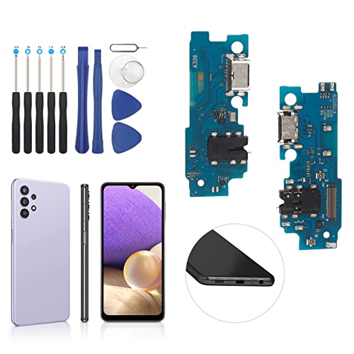 YWLRONG USB Charging Port for Samsung Galaxy A32 5G Dock Connector Charger Board Flex Cable Assembly Replacement for A326U with Tools