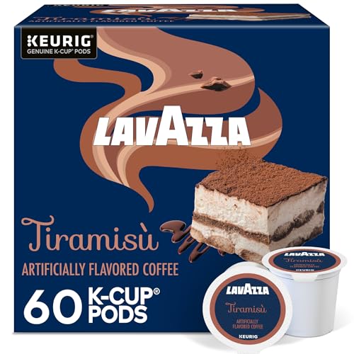 Lavazza Tiramisù Coffee, Single Serve Keurig K-Cup Pods, Flavored Coffee, 60-Count Box (6 Packs of...