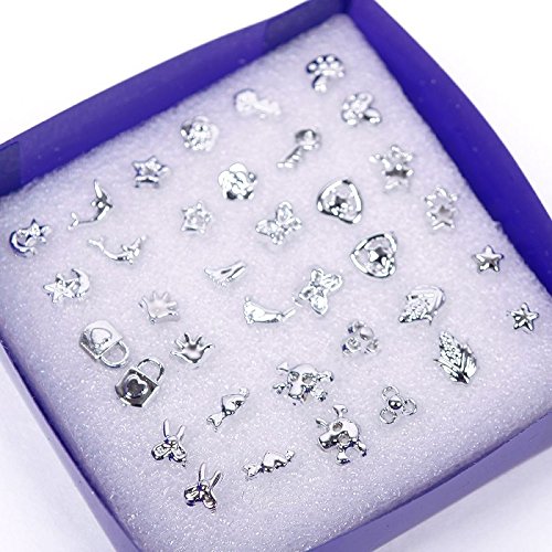 18 Pairs Wholesale Mix Cute Small Plastic Ear Stud Earrings