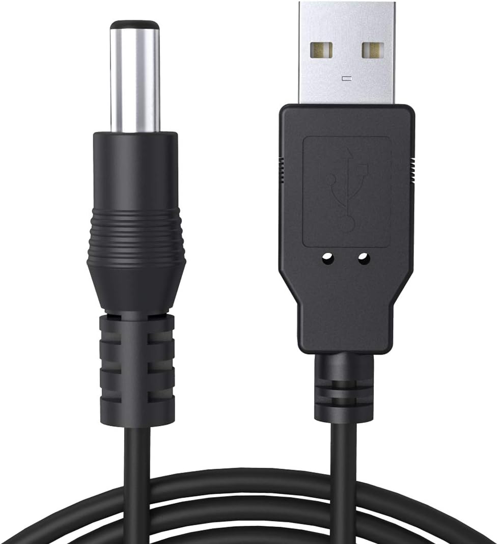 Ancable 5V USB to DC Cable, 1M USB to DC Barrel Jack Power Cable for 24AWG 5.5 x 2.1mm