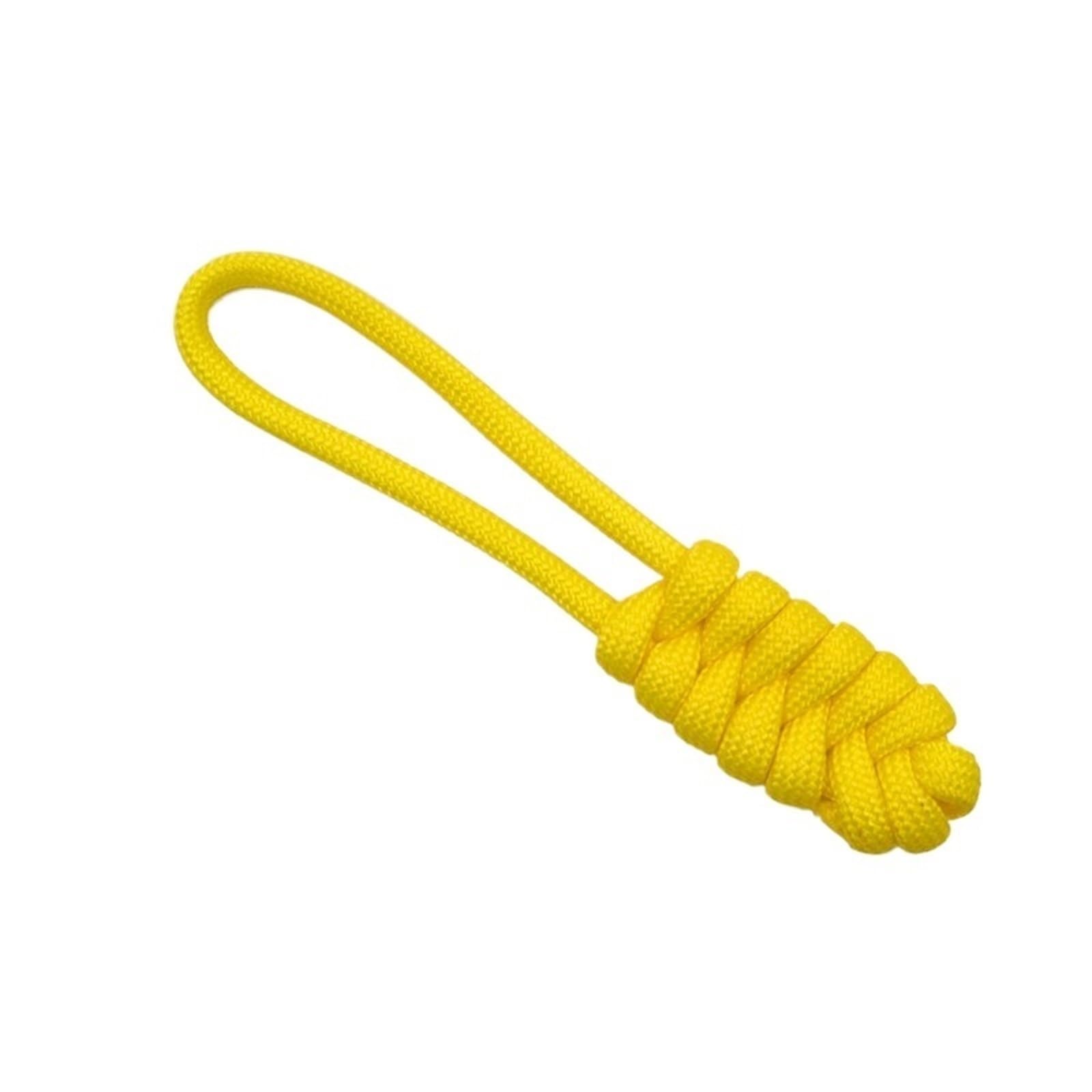 Tiradores de cremallera, 200 piezas de cuerda tejida para paraguas, vaqueros, decoración para equipaje, mochilas, chaquetas, bolsos, bolsos (amarillo)