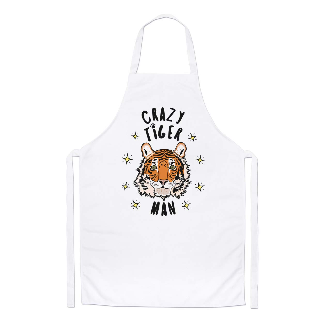 Crazy Tiger Man Stars Chefs Apron