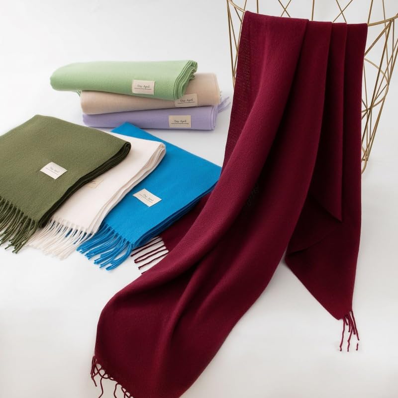 INOGIH Large Cashmere-Feel Scarf and Wraps for Women, Winter Fall Warm Soft Pashmina Wraps for Evening Dresses, Weddings3