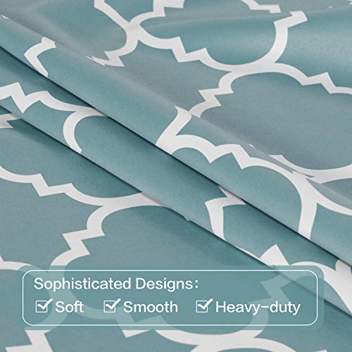 Flamingo P Moroccan Valance Curtain Short Window Treatment For For Kitchen Living Dining Room Bathroom Kids Girl Baby Nursery Bedroom (Teal - 52" X 18") #TOP4