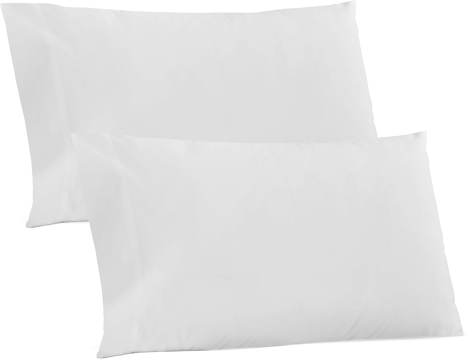 1000 Thread Count, Soft & Smooth, 100% Cotton Sateen Weave, Hotel-Quality, Set of 2 Classic Style Bright White Pillow Cases Standard Size Fits Std & Queen Size Pillows Standard / Queen Pillowcases Ultra Luxury Bright White