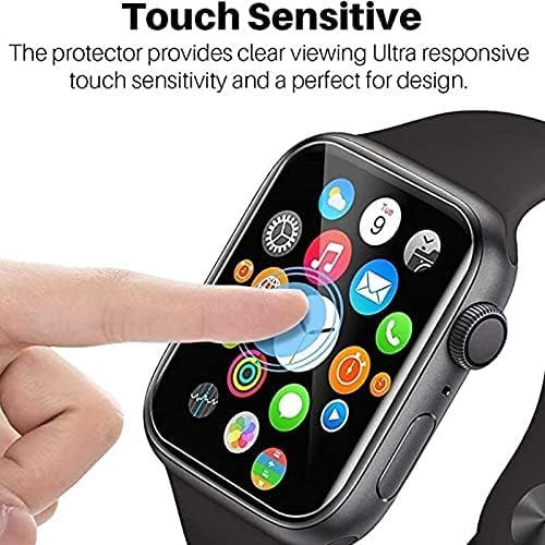 Image of BLACKSHEEP 2 Pack Membrane For Apple Watch Series 4 / Series 5 / Series 6 / Watch SE2 /Watch SE3 44mm Full Screen Coverage Flexible Watch Screen Protector with Easy Installation Kit