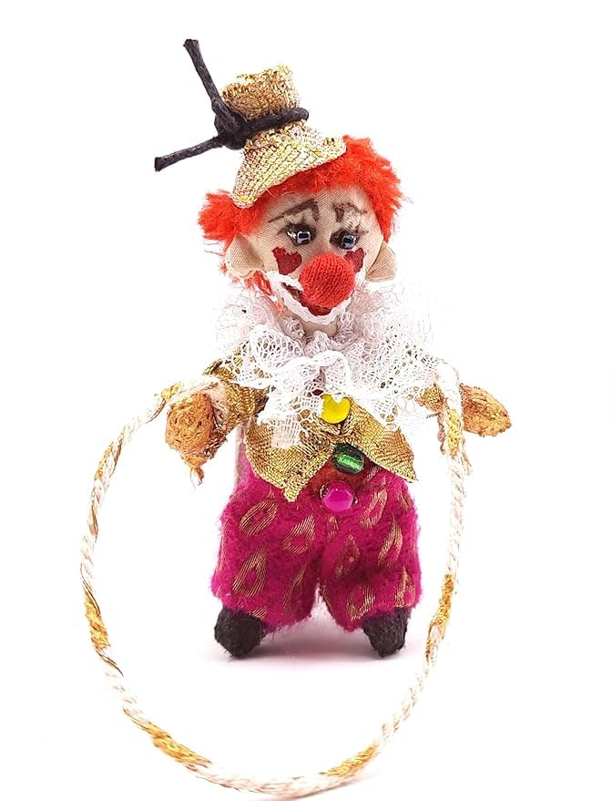 MV Swinging Clown 8.5 cm Soft Toy Doll Gift Decor Rear View Acces...