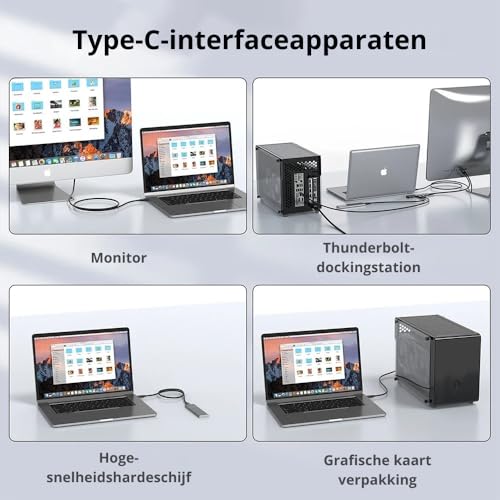 Câble Thunderbolt 5 USB-C pour connecter votre écran 8K au bureau