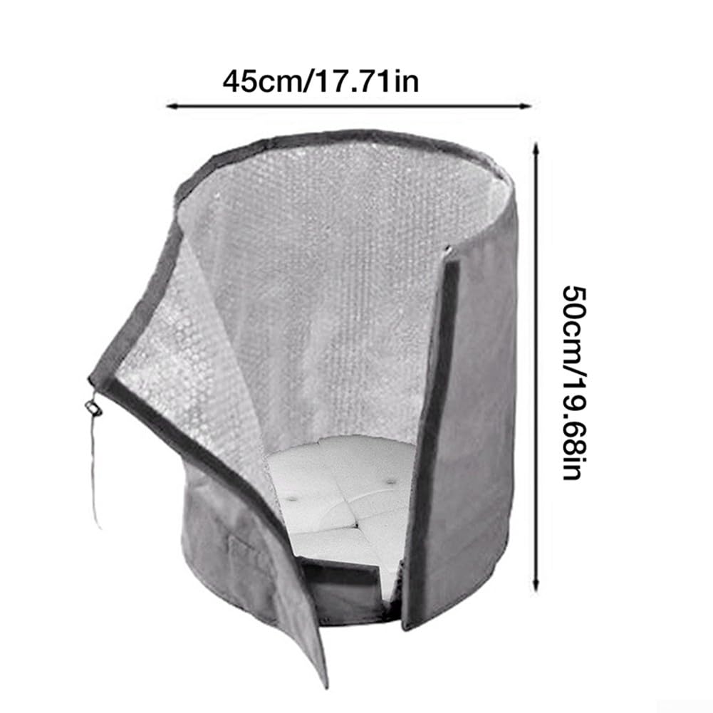 Thermo-Topfschutz für den Winter, Isolierbeutel für Pflanzen, Kordelzug-Design (Gray-S)