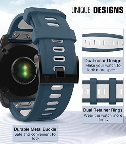 MoKo Watch Strap Compatible with Garmin Fenix 7/7 Pro/6/6 Pro/5/5 Plus/Forerunner 965/955/945/Instinct Solar/Instinct 2 - Image 4