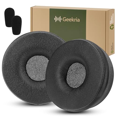 Almohadillas de repuesto Geekria para auriculares Jabra Engage 55/65/75 (versión mono), cojines para orejas, piezas de reparación (no compatibles con Engage 50 ni versión estéreo de Engage 55/65/75), color negro miniatura 1