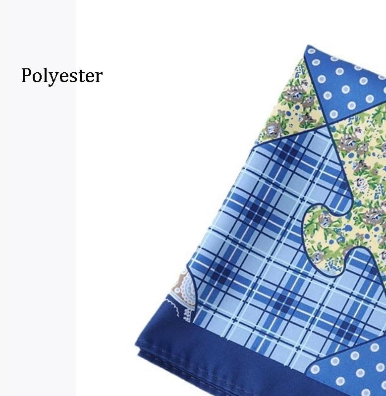 Geometric Pattern Men's Suit Pocket Square Small Silk Scarf Polyester Silk Printed Small Square Handkerchief