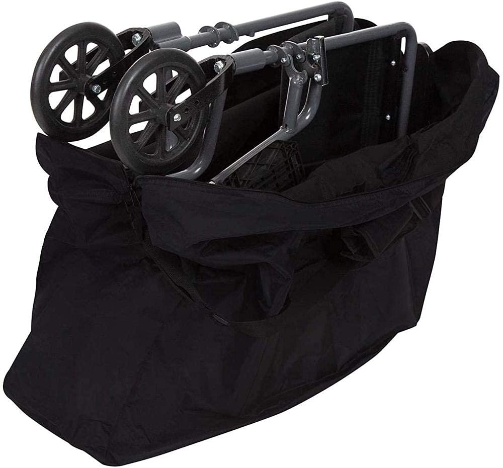 Sac De Transport Pliable Pour Fauteuil Roulant - Noir, Léger Et Portable Pour Voyage