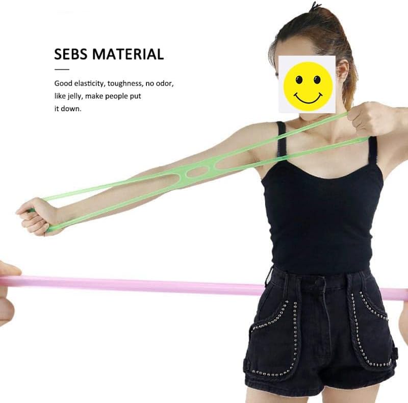 Indoor Home Sport Fitness Yoga 8 Shape Pull Rope Tube Equipment Tool Gym Exercise Suit for Muscle Power