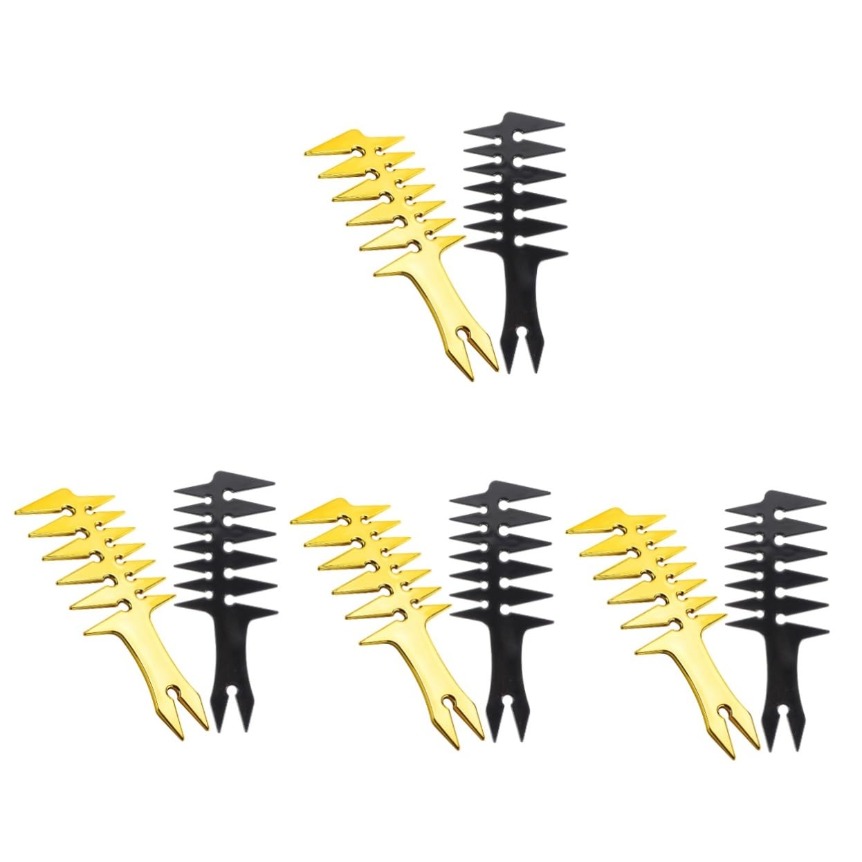 VICASKY 8 Pezzi Pettine per Acconciature Retro Denti Larghi Plastica e Massaggiante e per Styling e del Capelluto