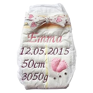 Tanjo Windel bestickt individuell personalisierbar I Paten Windel, bestickte Windel Paten, Bestickte Windel Mädchen…