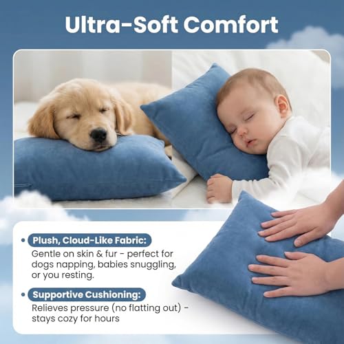 Set 2 Almohadas Microfibra 45x33 cm Mini Viaje miniatura 6
