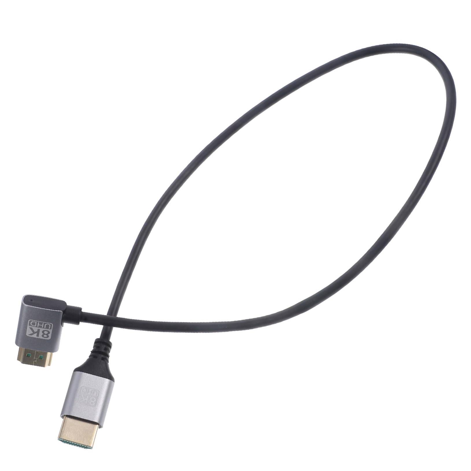 COSMEVIVI Right Angle Male to Male Video Cable Slim and Flexible Monitor Connector for Tvs and Computers and Design for Gaming and