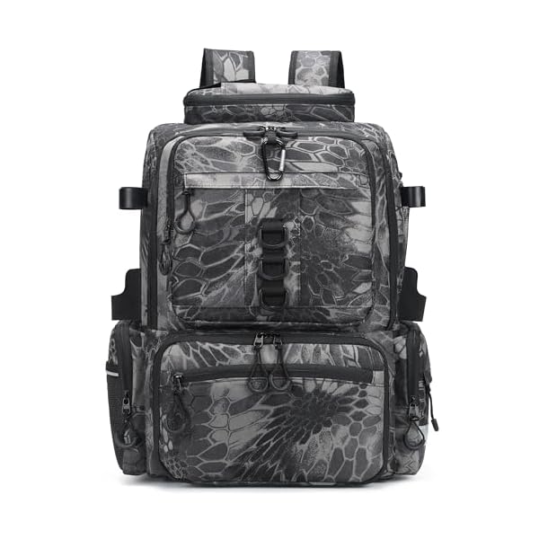 Rabjen-Fishing-Tackle-Backpack-45L-Storage-Waterproof-Travel-Bag-Store-Fishing-Gear-with-Insulated-Top-Pocket Rabjen Fishing Tackle Backpack, 45L Storage Waterproof Travel Bag Store Fishing Gear with Insulated Top Pocket