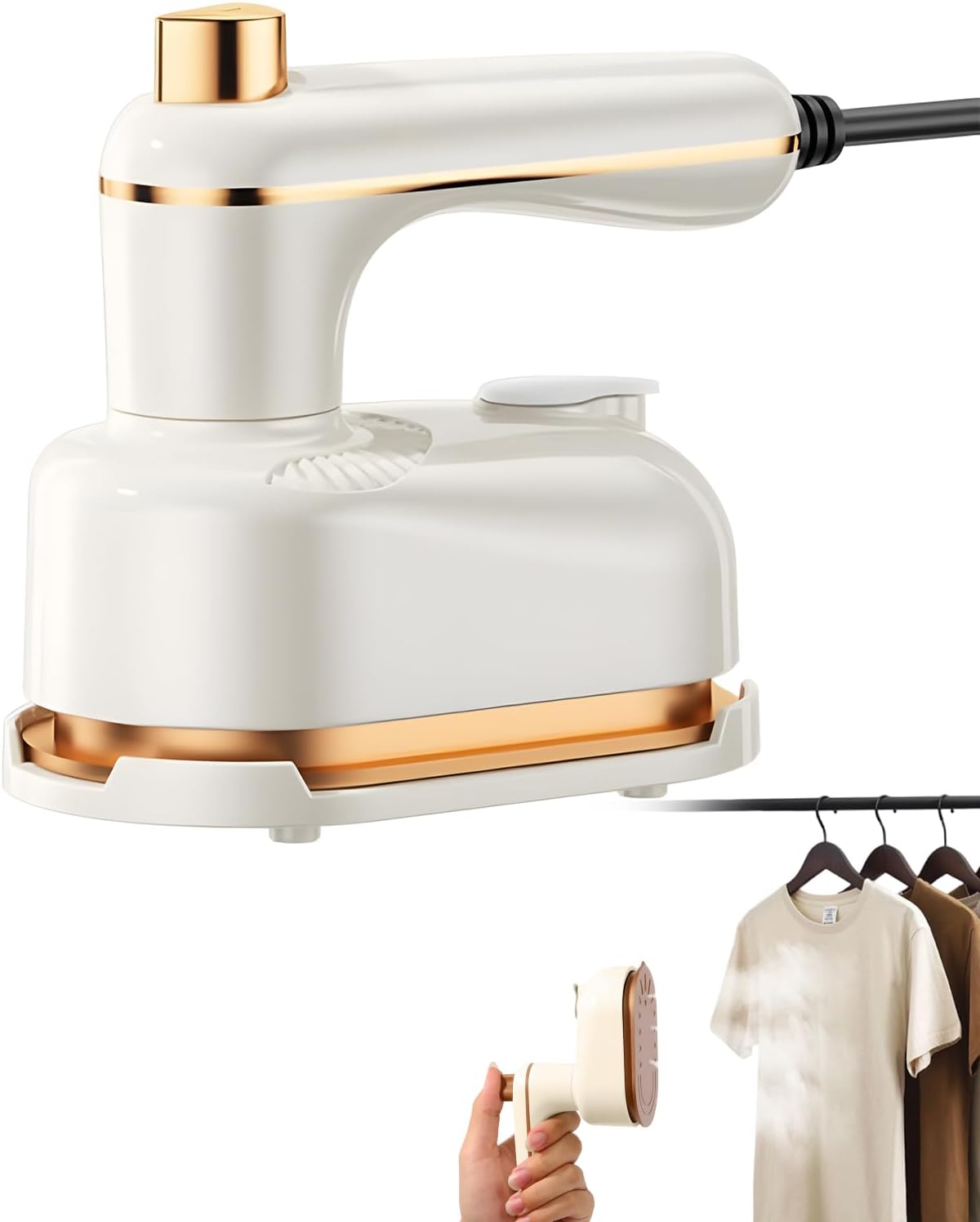 Sakerplus Steam Iron, Saker Portable Steamer for Clothes,Continuous Steam & Dry Ironing,2-In-1 Steamer and Iron,for Home & Travel Use (White) Sakerplus Steam Iron, Saker Portable Steamer for Clothes,Continuous Steam & Dry Ironing,2-In-1 Steamer and Iron,for Home & Travel Use (White)