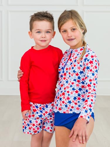 Image of RUGGEDBUTTS Baby /Toddler Boys Long Sleeve Rash Guard Swim Shirt w /UPF 50+