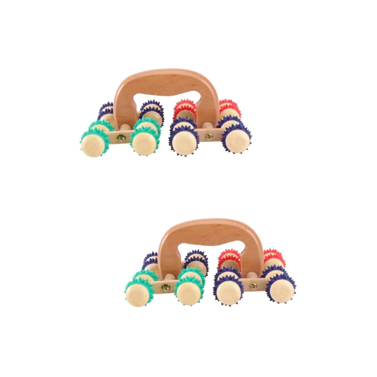 Healvian 2stücke Tragbarer Körperroller- Für Entspannung Ergonomisches Design Handheld Massagegerät Für Rücken Beine Und Nacken Massagewerkzeug Für Zuhause Und Unterwegs
