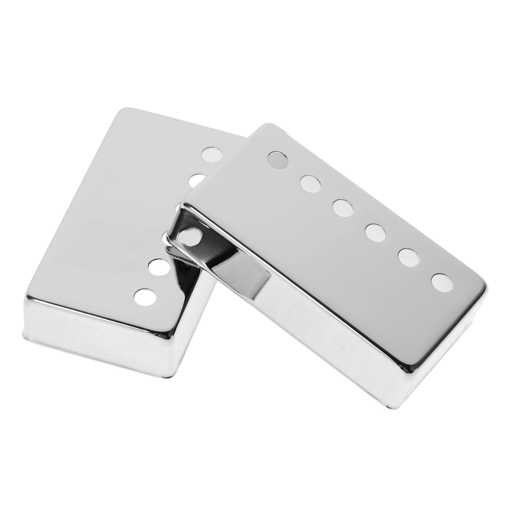 2Pcs Silver Electric Guitar Pickup Covers for Humbucker Replacement Compatible with Bridge and Neck Pickups for Tl Style Electric Guitars