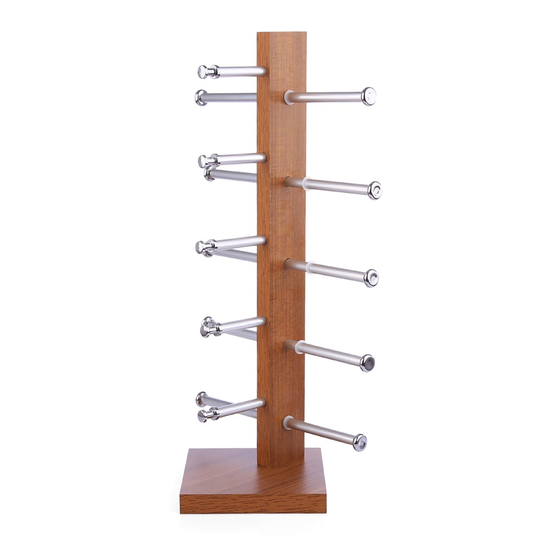 DRULINE Brillenkast, hout, 3 vakken, organizer, brilhouder