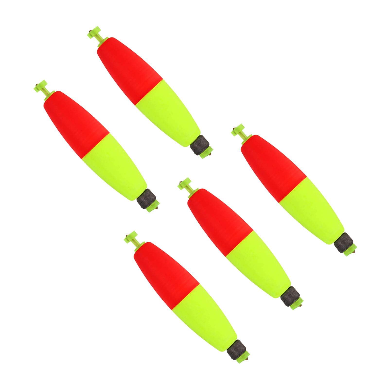 PATIKIL Fishing Bobbers Floats, 5Pcs 77x17mm EVA Spring Foam Floats Weighted Bobbers Buoy for Crappie Bass Trout Red Yellow