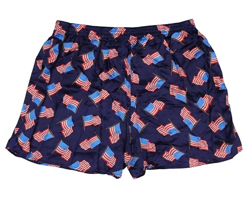 INTIMO Men's American Flag Silk Boxer Short Underwear3