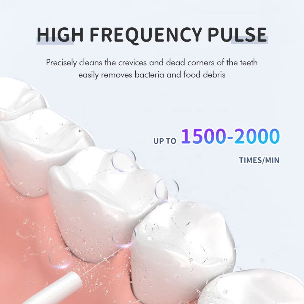 Kanduo JSY Irrigador Bucal Limpiador de Dientes inalámbrico con Hilo Dental de Agua, irrigador bucal Dental portátil for el Cuidado de los Dientes, Uso doméstico y Viajes Eléctrico Portátil